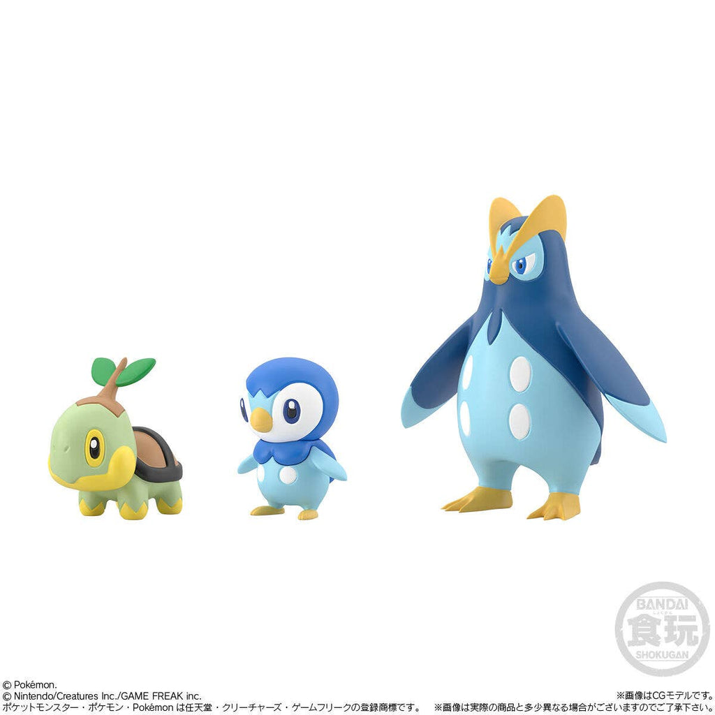Bandai Turtwig & Piplup & Prinpulp Pokemon Scale World Sinnoh Region 19