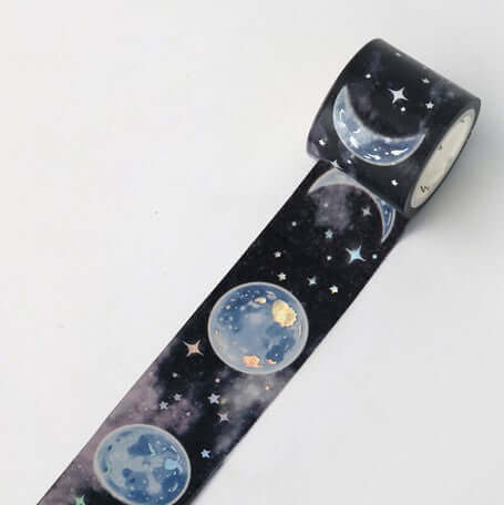 BGM Decorative Stickers Moon Phase Wide Washi Tape
