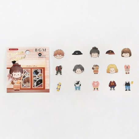 BGM Decorative Stickers Paper Doll Washi Stickers