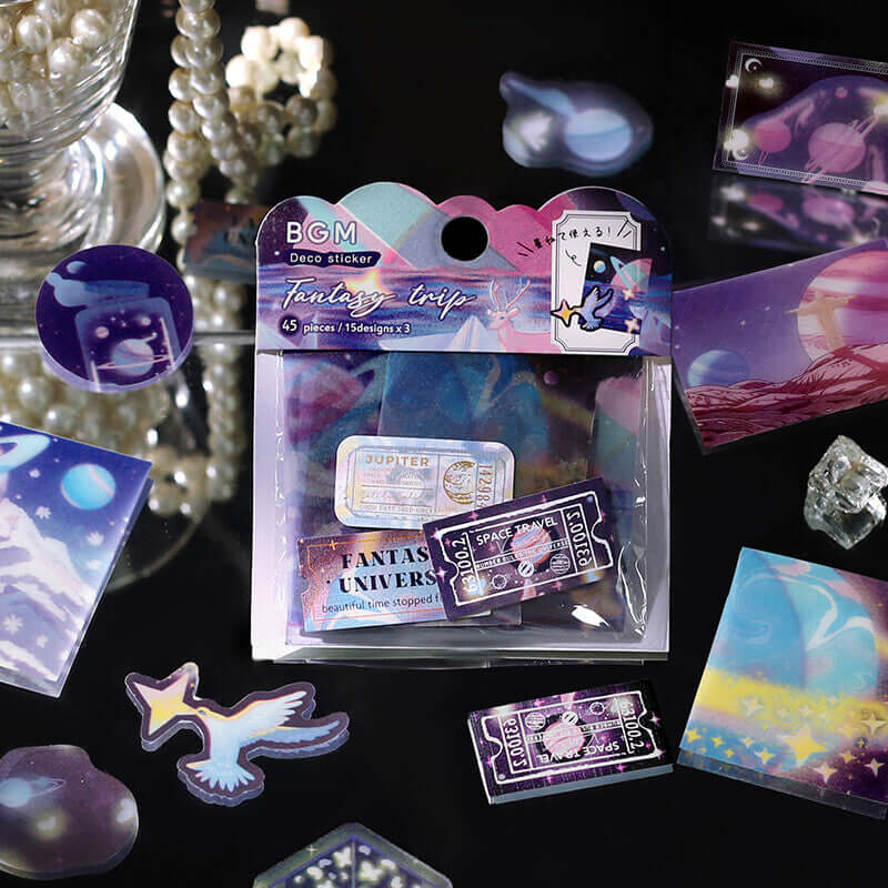 BGM Decorative Stickers Transparent 'Universe' Sticker Flakes
