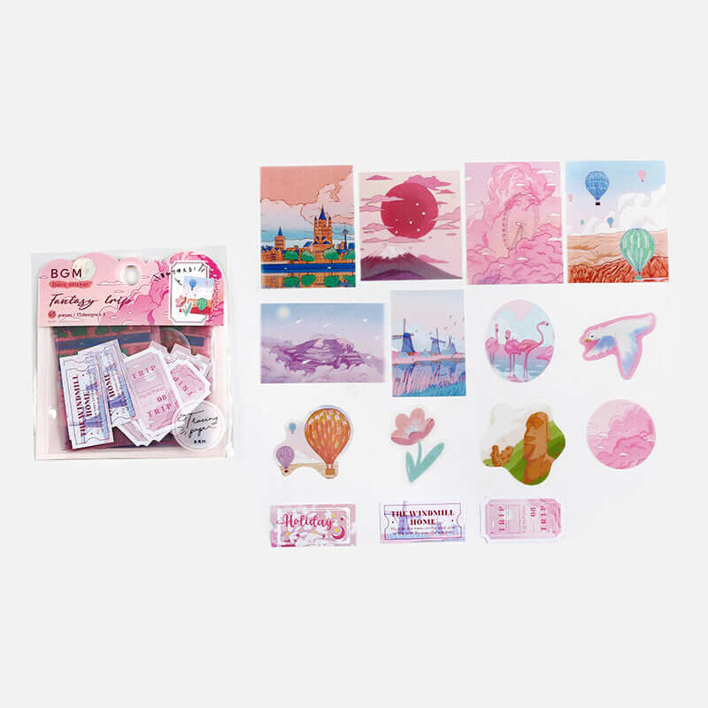 BGM Decorative Stickers Transparent YumeKawa 'Resort' Sticker Flakes