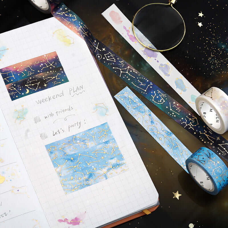 BGM Decorative Tape Blue Sky Constellation Washi Tape