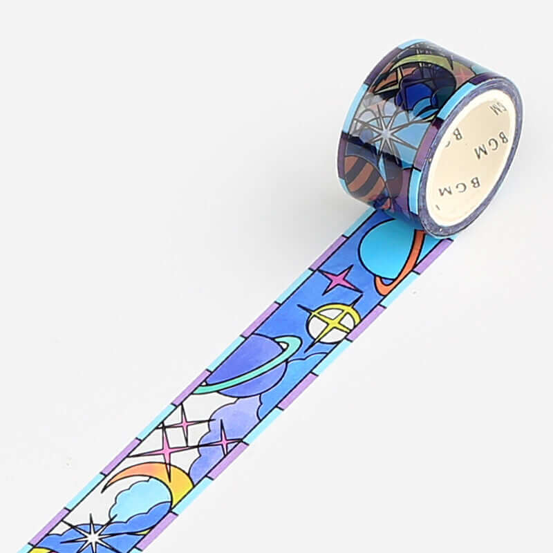 BGM Decorative Tape Interstellar Flight Stained Glass PET Tape