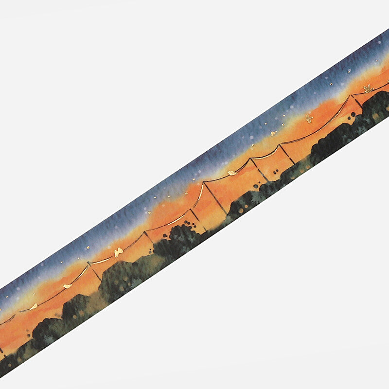 BGM Decorative Tape Twilight Landscape Washi Tape