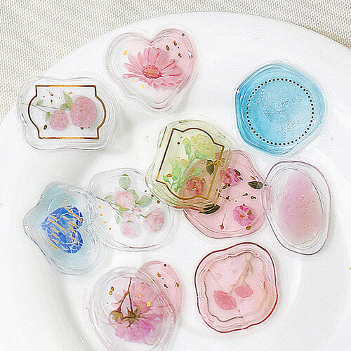 BGM Flower Jewel Box Wax Seal Style Stickers [BGM]