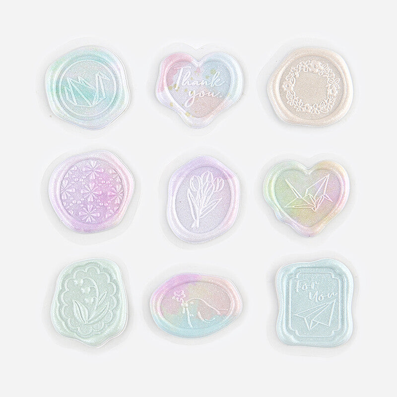 BGM Iridescent Rainbow Wax Seal Stickers [BGM]