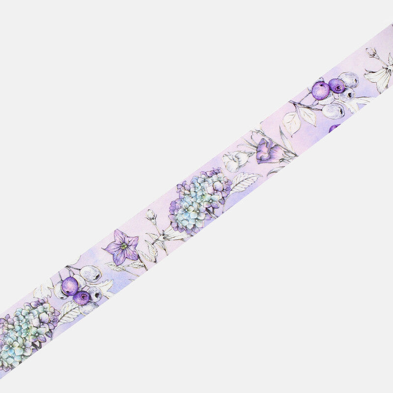 BGM Purple Berries and Flowers Washi Tape [BGM]