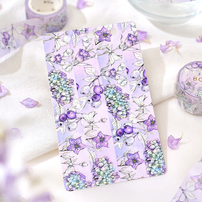 BGM Purple Berries and Flowers Washi Tape [BGM]