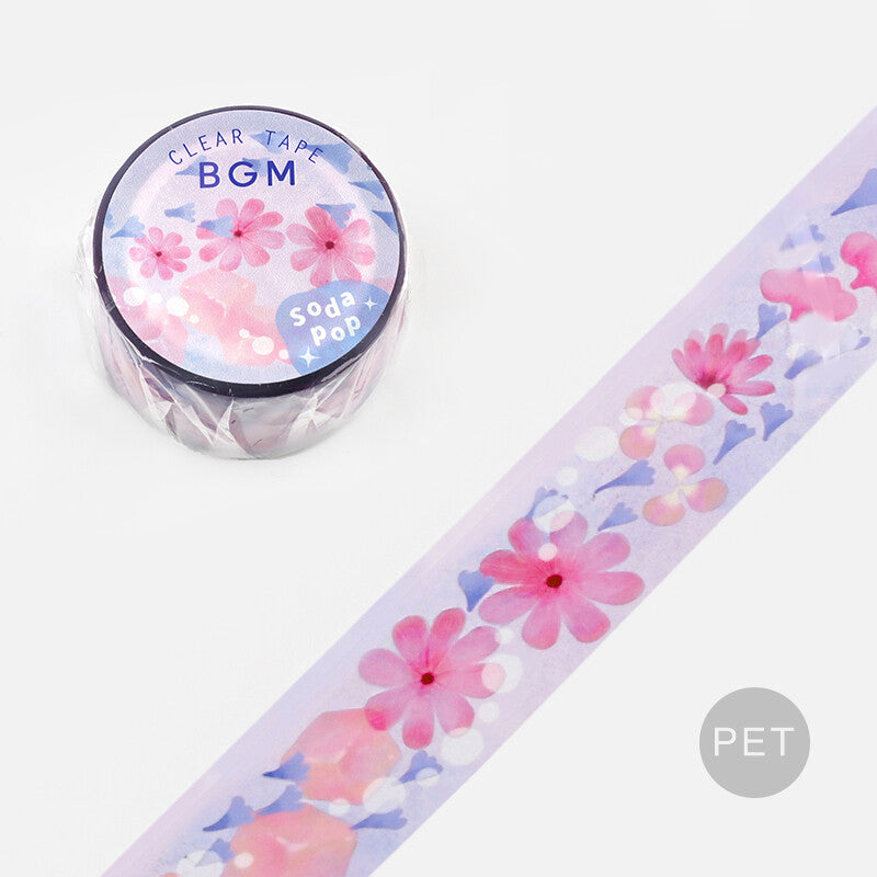 BGM Purple Floral Soda Pop PET Tape [BGM]