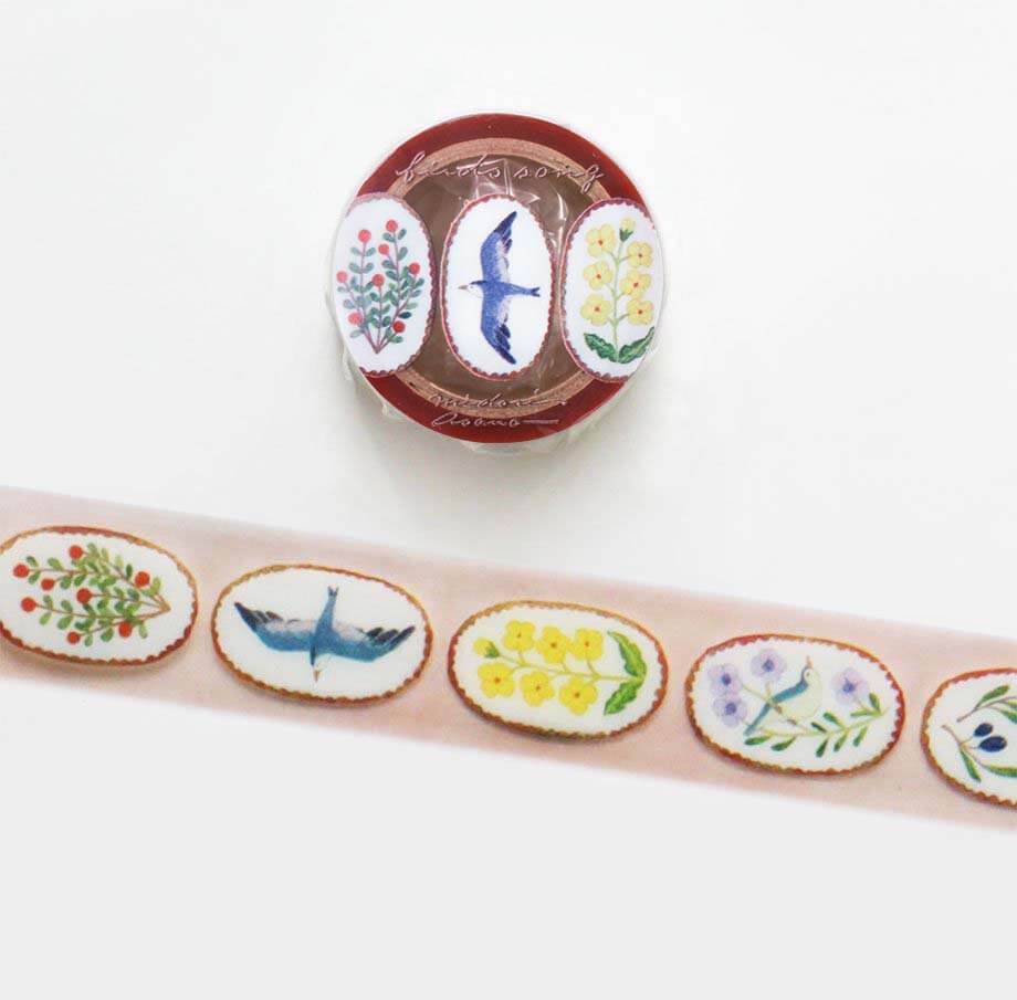 Cozyca Products Decorative Tape Midori Asano Transparent Bird Song Masking Tape
