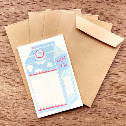 Furukawashiko Paper Products Retro Diary Milk Carton Mini Letter Set [Furukawashiko]