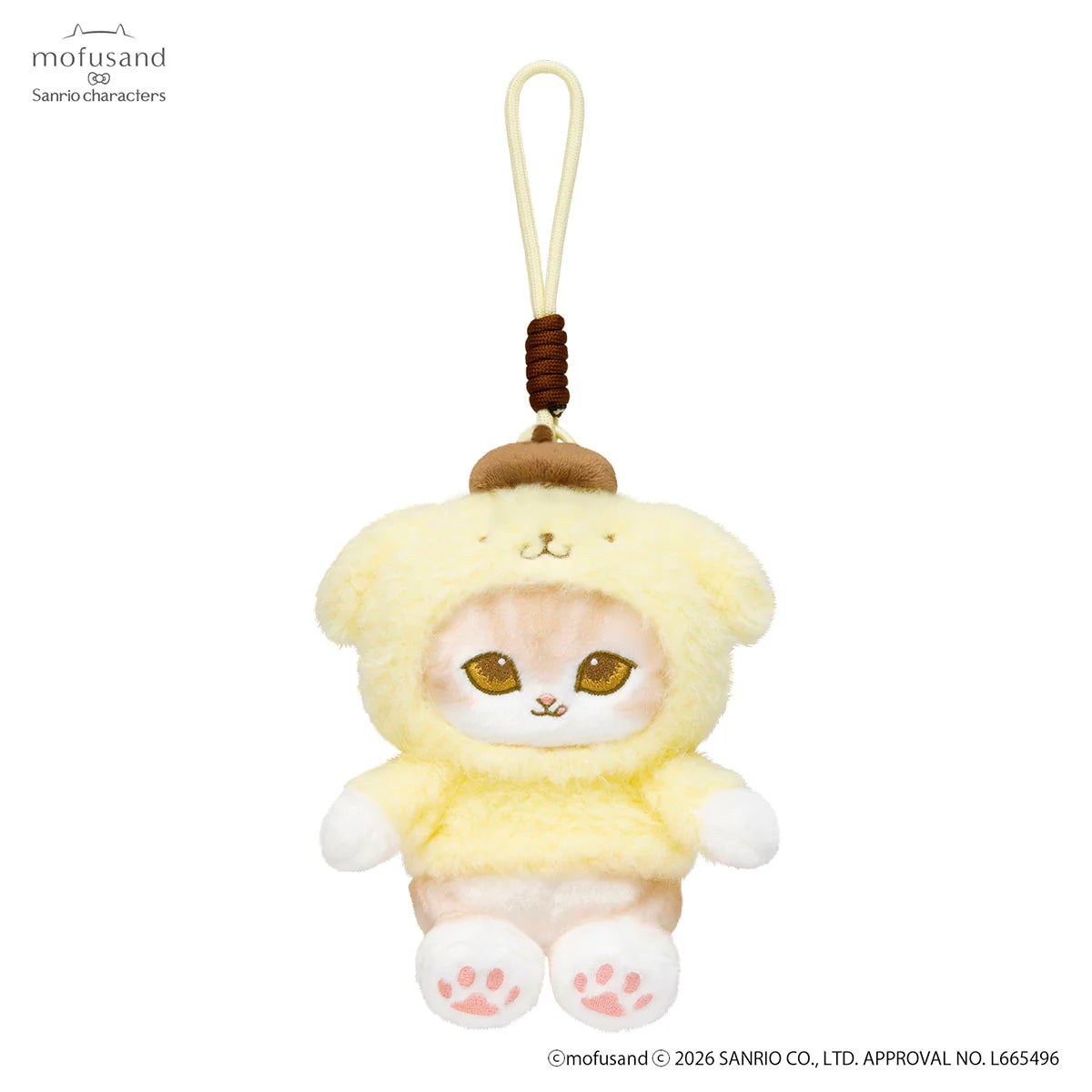 Pompompurin Potefuwa Mascot Keychain [mofusand x Sanrio] – oshoppu