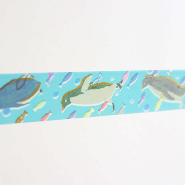GreenFlash Decorative Tape Gold Leaf Penguin Washi Tape
