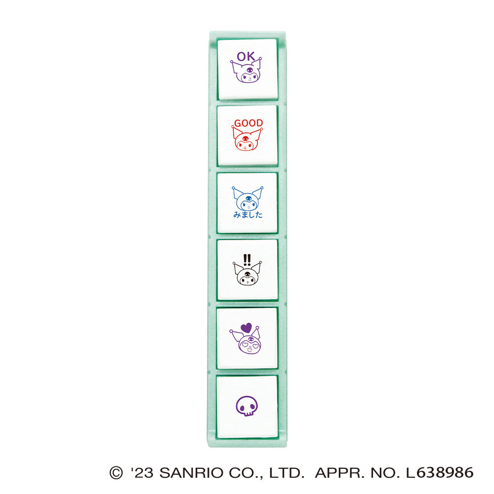 Kodomo no Kao Sanrio Characters Click and Six Kuromi Stamp