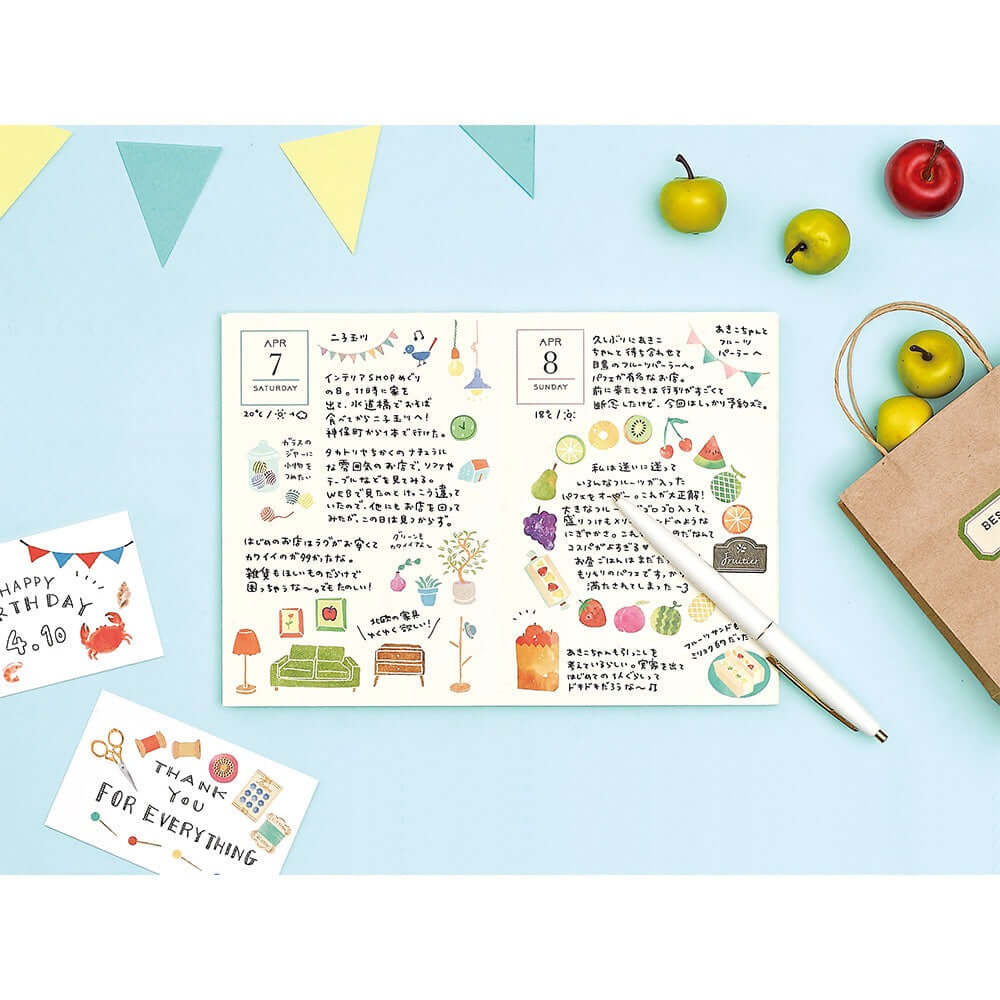 Midori Decorative Stickers Midori Marché Fruit Stickers