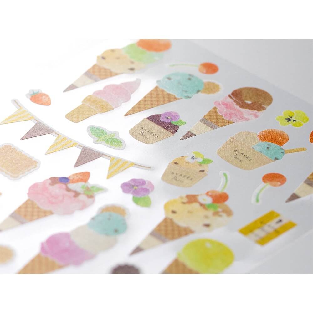 Midori Decorative Stickers Midori Marché Ice Cream Stickers