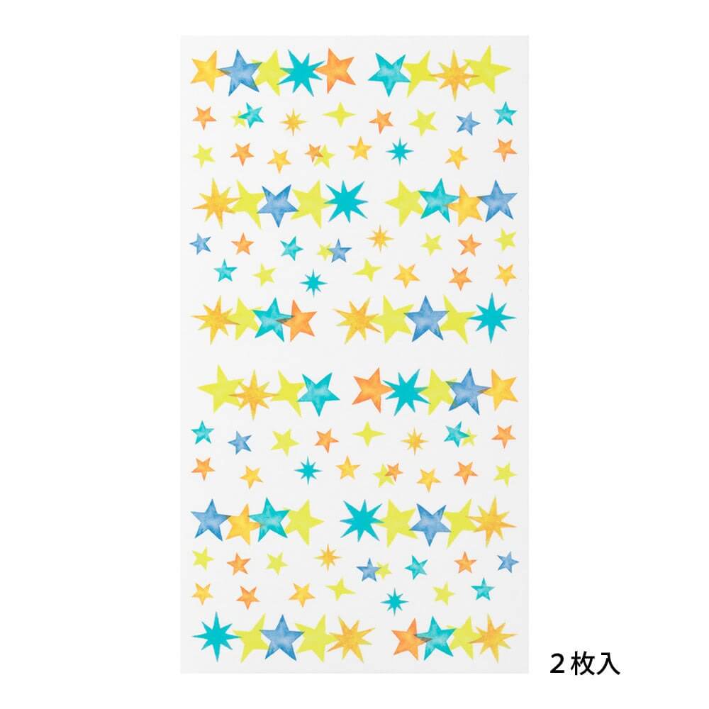 Midori Decorative Stickers Midori Schedule Stickers Transparent Stars