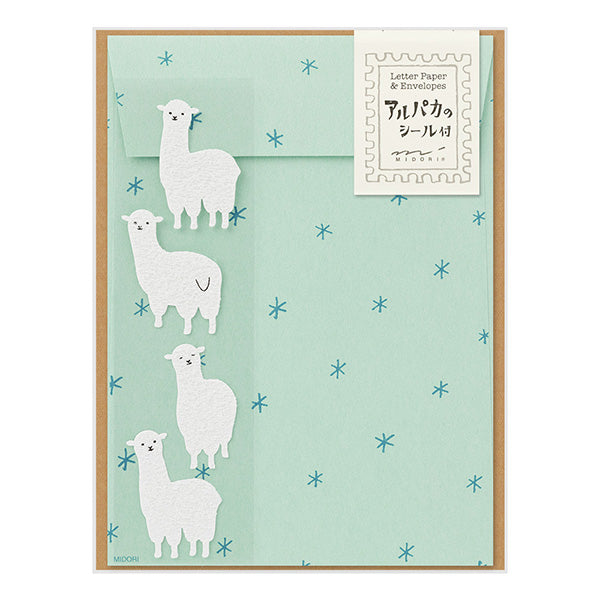 Midori Midori Letter Set with Stickers 367 [Alpaca B]