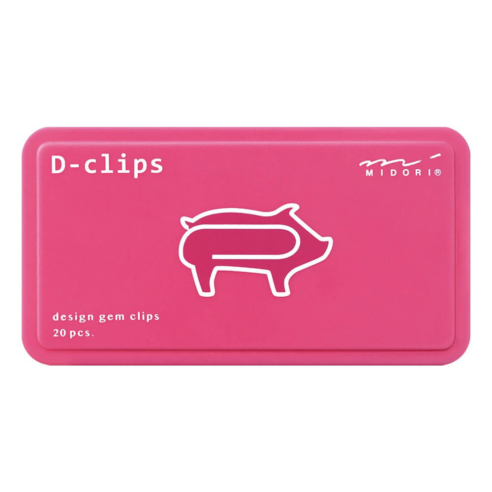 Midori Paper Clips & Clamps Midori Japan D-Clips Pig