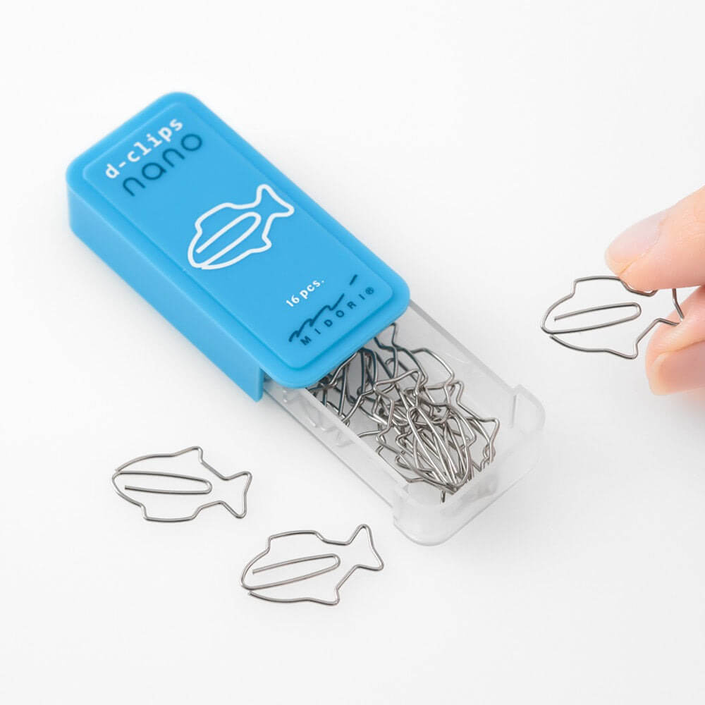 Midori Paperclips Midori Japan D-Clips Nano Fish