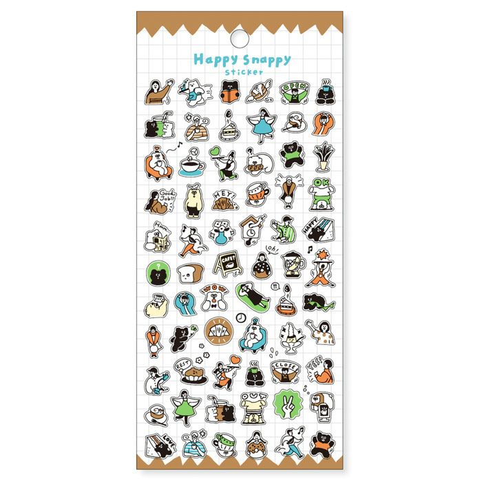 Mindwave Happy Snappy Brown Sticker Seals [Mindwave]