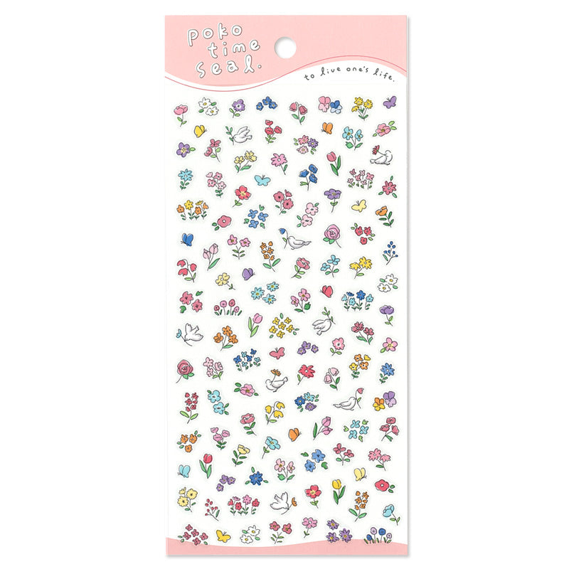 Mindwave Poko Time Flower Sticker Seals [Mindwave]