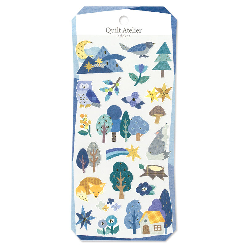 Mindwave Quilt Atelier Sticker: Forest with Beautiful Stars Sticker Seals [Mindwave]
