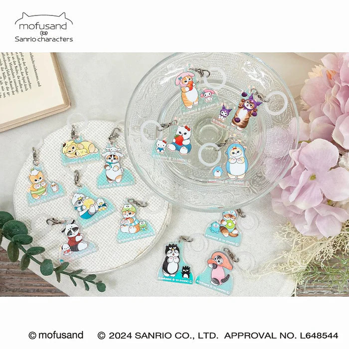 Mofusand Hello Kitty mofusand x Sanrio Characters Hologram Mejiru Charm