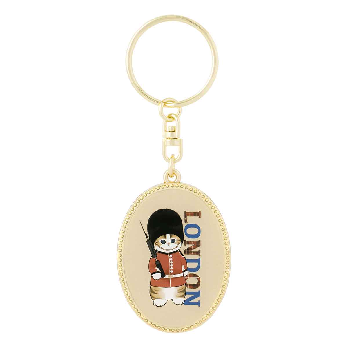 London Guard Meow mofusand Mofumofu Journey Oval Metal Keychain
