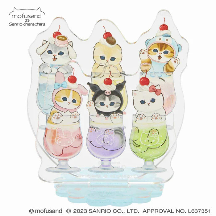 Mofusand Mofusand x Sanrio Characters Soda Layered Acrylic Stand