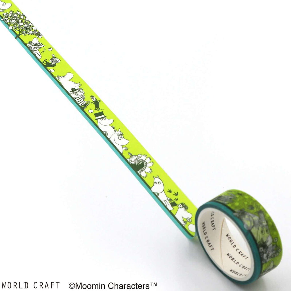Moomin Decorative Tape Green Official Moomin Washi Tape