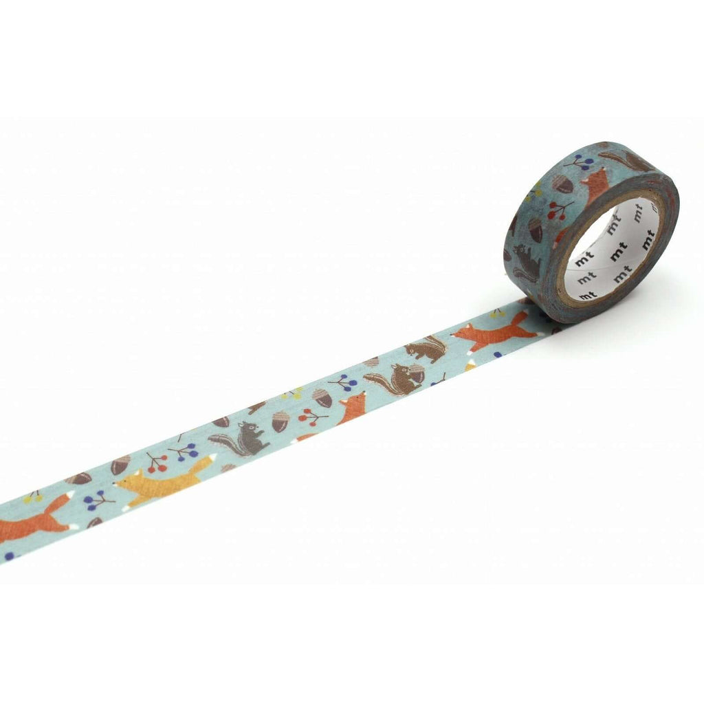 MT Japan Washi Tape Embroidery Fox and Squirrel Autumn Washi Tape by mt Japan