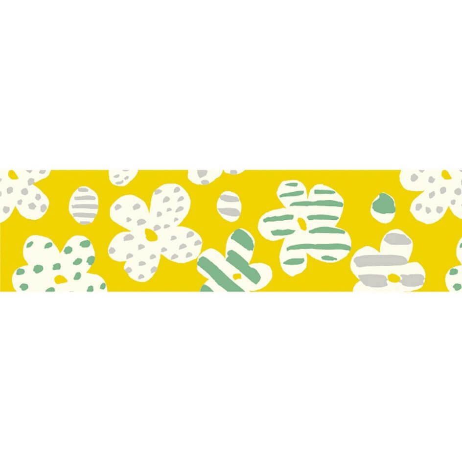 MT Japan Washi Tape MT Japan 'Blooming' Yellow Floral Washi Tape