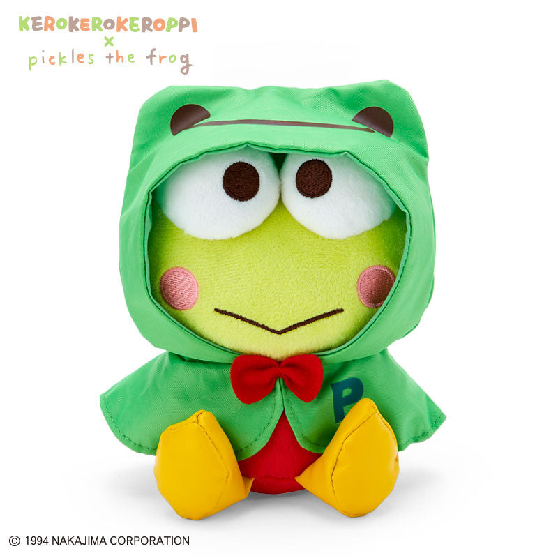 Nakajima Keroppi x Pickles the Frog Plush [Rain Poncho Ver.]