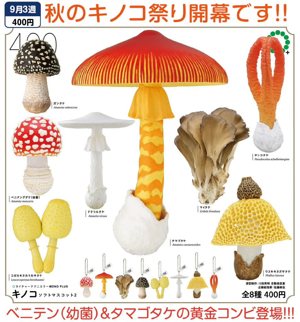 Nature Techni Color Nature Techni Colour MONO PLUS Mushroom Soft Mascot 2 Gachapon