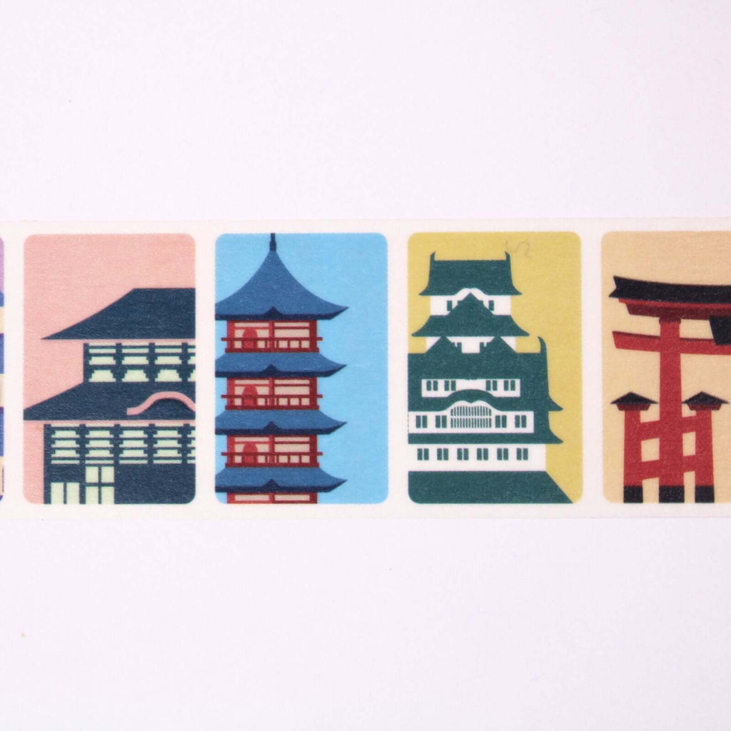 oshoppu Traditional Japanese Buildings Wide Washi Tape