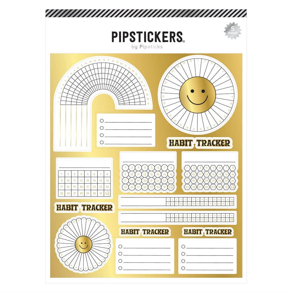Pipsticks Decorative Stickers Pipsticks - Habit Tracker Labels (5ct)