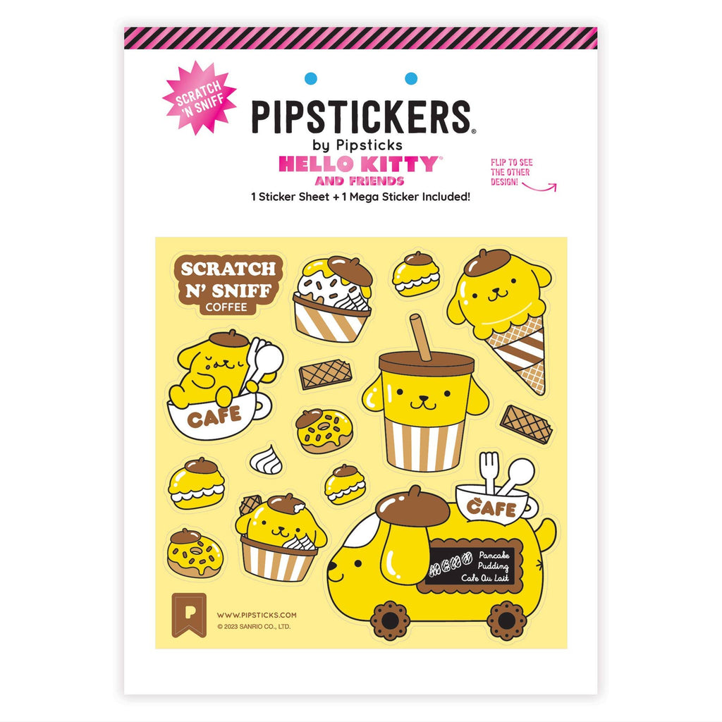 Pipsticks Decorative Stickers Pipsticks - Pompompurin Café Cruiser Scratch 'n Sniff (2ct) Stickers