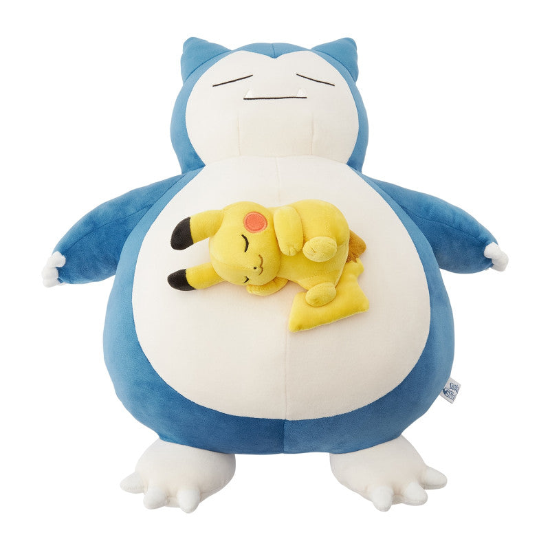 Pokemon Center Goodnight Snorlax and Pikachu Mocchiri Plush [Pokemon Sleep]