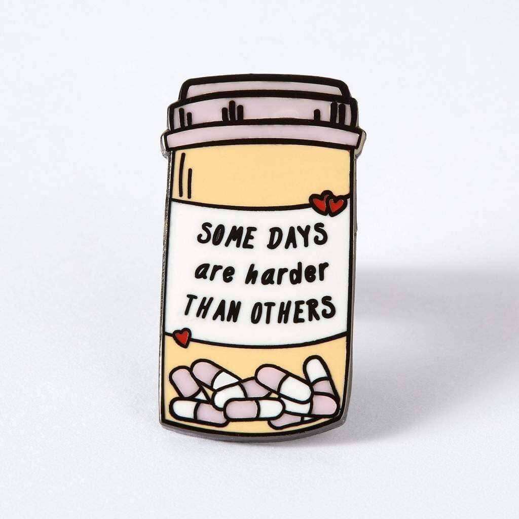 Punky Pins Decorative Stickers Punky Pins - Some Days Are Harder Pills Enamel Pin