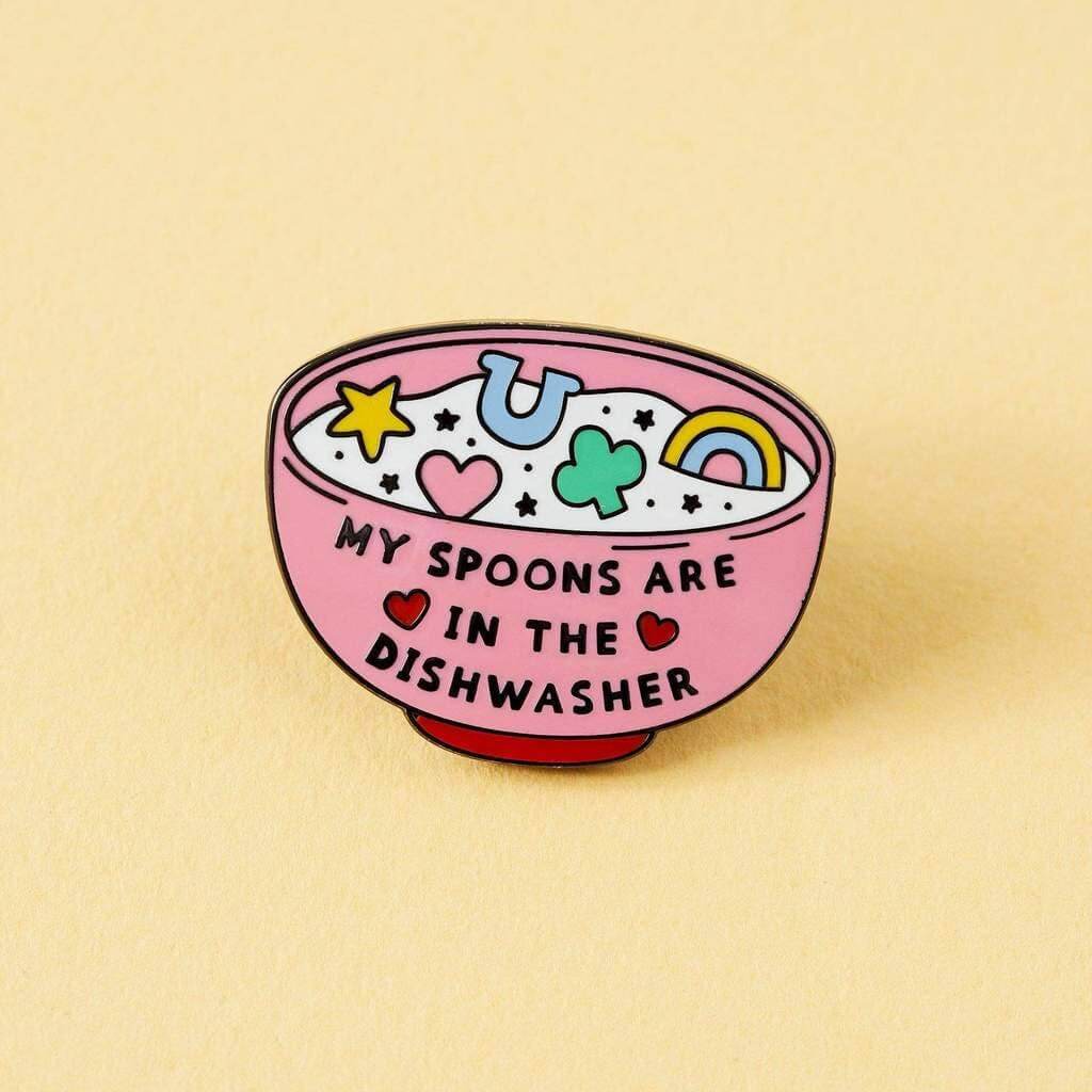 Punky Pins Decorative Stickers Punky Pins - Spoons In The Dishwasher Enamel Pin