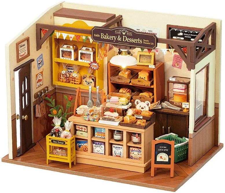 Robotime Bakery in the Evening DIY Miniature House