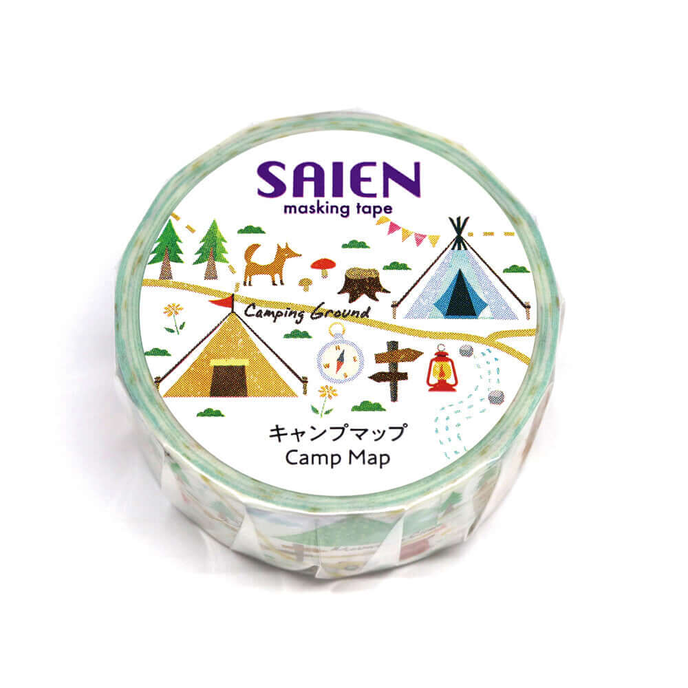 Saien Decorative Tape Camp Map Washi Tape
