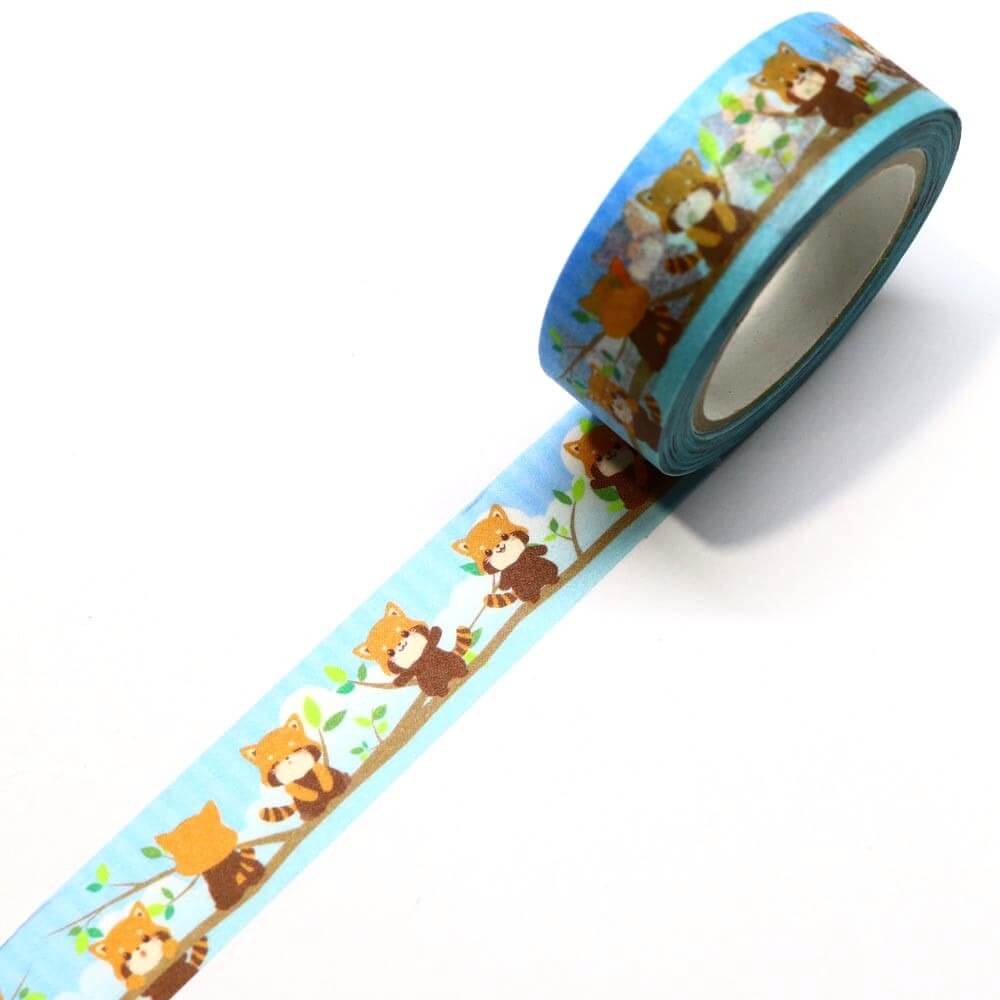 Saien Decorative Tape Red Panda Washi Tape