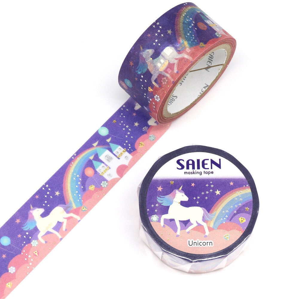 Saien Decorative Tape YumeKawa Unicorn Washi Tape
