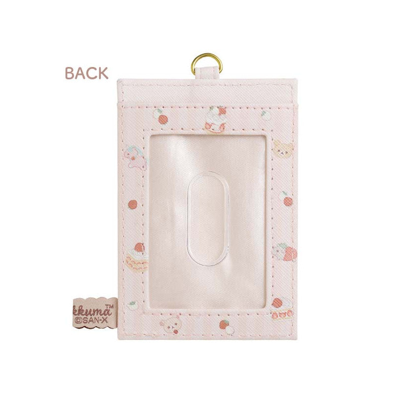 San-X Korilakkuma Pass Case with Reel  [Korilakkuma 20th Anniversary Full of Strawberry Day]