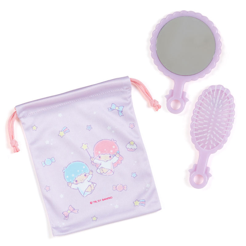 Sanrio Little Twin Stars Hair Brush and Mirror Set