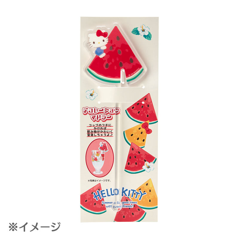 Sanrio Original Cinnamoroll Colourful Fruits Drinks Stirrer