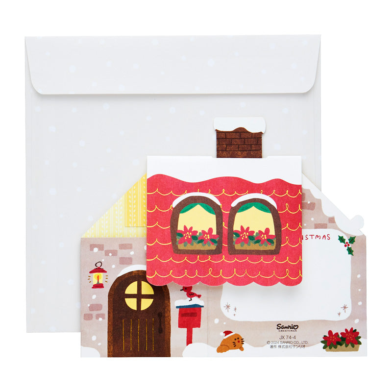 Sanrio Original Hello Kitty Christmas House Card