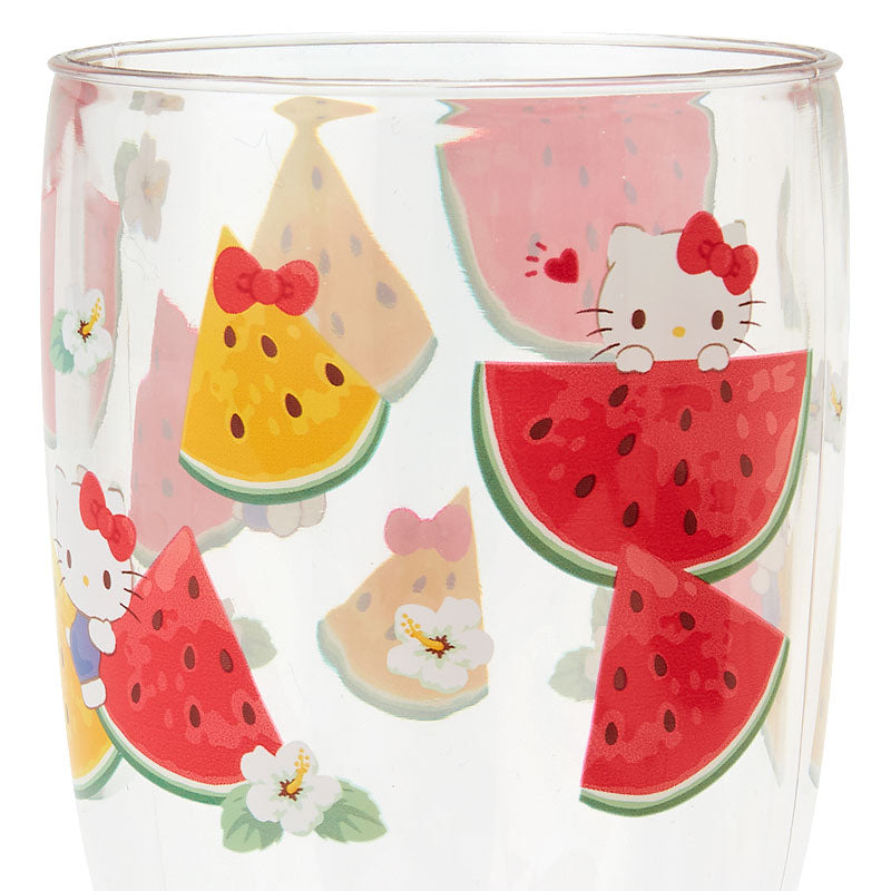 Sanrio Original Hello Kitty Colourful Fruits Stemmed Glass